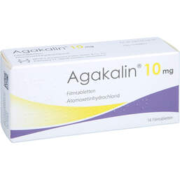 Abbildung: Agakalin 10 mg Filmtabletten 14 St, Filmtabletten PZN 15268872
