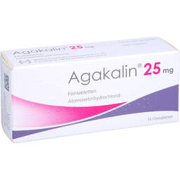 Abbildung: Agakalin 25 mg Filmtabletten 14 St, Filmtabletten PZN 15268932