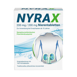 Abbildung: Nyrax 200 mg / 200 mg Nierentabletten Filmtabletten, 100 St PZN 15269883