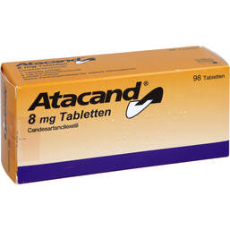 Abbildung: Atacand 8 mg Tabletten 98 St, Tabletten PZN 15292965