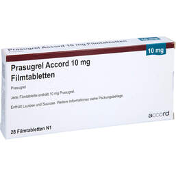 Abbildung: Prasugrel Accord 10 mg Filmtabletten 28 St, Filmtabletten PZN 15297632