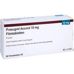 Abbildung: Prasugrel Accord 10 mg Filmtabletten 98 St, Filmtabletten PZN 15297649