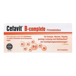 Abbildung: Cefavit B-complete Filmtabletten 240 St, Filmtabletten PZN 15298548