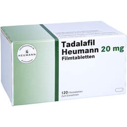 Abbildung: Tadalafil Heumann 20 mg Filmtabletten 120 St, Filmtabletten PZN 15303700