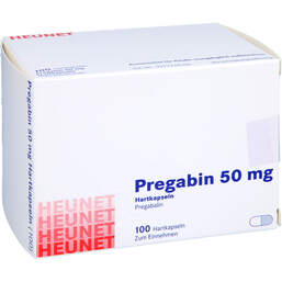 Abbildung: Pregabin 50 mg Hartkapseln Heunet 100 St, Hartkapseln PZN 15303835