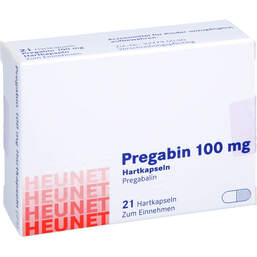Abbildung: Pregabin 100 mg Hartkapseln Heunet 21 St, Hartkapseln PZN 15303887