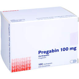 Abbildung: Pregabin 100 mg Hartkapseln Heunet 100 St, Hartkapseln PZN 15303901