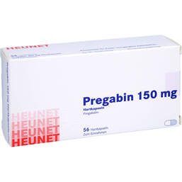 Abbildung: Pregabin 150 mg Hartkapseln Heunet 56 St, Hartkapseln PZN 15303924