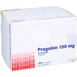 Abbildung: Pregabin 150 mg Hartkapseln Heunet 100 St, Hartkapseln PZN 15303930