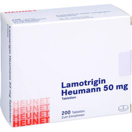 Abbildung: Lamotrigin Heumann 50 mg Tabletten Heunet 200 St, Tabletten PZN 15304042