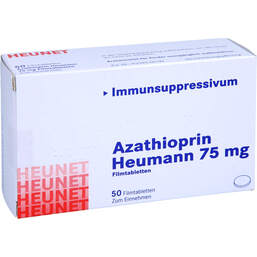 Abbildung: Azathioprin Heumann 75 mg Filmtabletten Heunet 50 St, Filmtabletten PZN 15304154