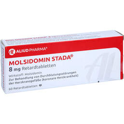 Abbildung: Molsidomin STADA 8 mg Retardtabletten Aliud 60 St, Retard-Tabletten PZN 15316795