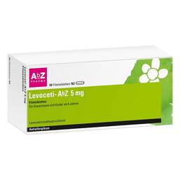 Abbildung: Levoceti-AbZ 5 mg Filmtabletten Filmtabletten, 50 St PZN 15318825
