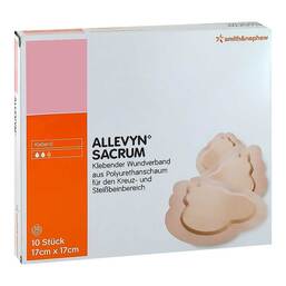 Abbildung: Allevyn Sacrum klein 17x17 cm Wundverband haftend 10 St, Verband PZN 15320532