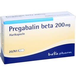 Abbildung: Pregabalin beta 200 mg Hartkapseln 20 St, Hartkapseln PZN 15323909