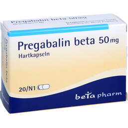 Abbildung: Pregabalin beta 50 mg Hartkapseln 20 St, Hartkapseln PZN 15323921