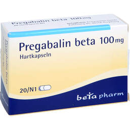Abbildung: Pregabalin beta 100 mg Hartkapseln 20 St, Hartkapseln PZN 15323944