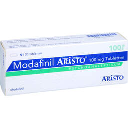 Abbildung: Modafinil Aristo 100 mg Tabletten 20 St, Tabletten PZN 15370814
