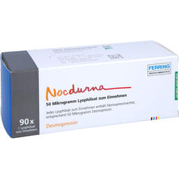 Abbildung: Nocdurna 50 Mikrogramm Lyophilisat zum Einnehmen 90 St, Sublingualtabletten PZN 15374083