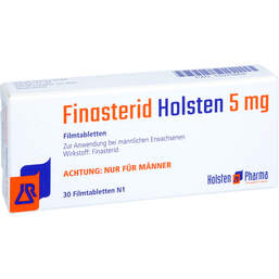 Abbildung: Finasterid Holsten 5 mg Filmtabletten 30 St, Filmtabletten PZN 15375869