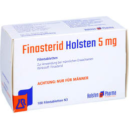 Abbildung: Finasterid Holsten 5 mg Filmtabletten 100 St, Filmtabletten PZN 15375875