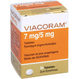 Abbildung: Viacoram 7 mg / 5 mg Tabletten 30 St, Tabletten PZN 15378299
