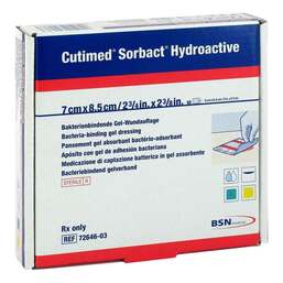 Abbildung: Cutimed Sorbact Hydroactive Kompressen 7x8,5 cm 10 St, Kompressen PZN 15378543