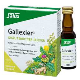 Abbildung: Gallexier Kräuterbitter Elixier Salus Flüss.z.E. 3X20 ml, Flüssigkeit zum Einnehmen PZN 15386867