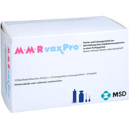 Abbildung: Mmr Vaxpro Fertigspritze mit Kanüle 10X0.5 ml, Fertigspritzen PZN 15389647