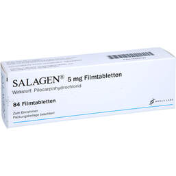 Abbildung: Salagen 5 mg Filmtabletten 84 St, Filmtabletten PZN 15389699