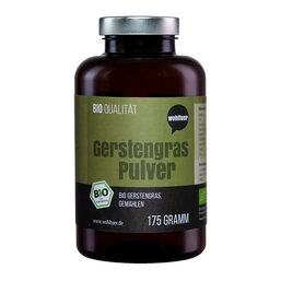 Abbildung: Bio Gerstengras Pulver (gemahlen) Pulver, 175 g PZN 15392922