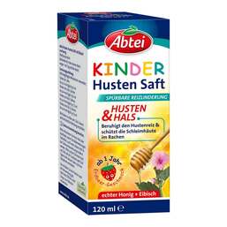 Abbildung: Abtei Kinder Husten Saft Eibisch und Honig Sirup, 120 ml PZN 15397397