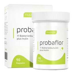 Abbildung: Nupure probaflor Mikrobiotika magensaftresistent Kapseln 90 St, Kapseln magensaftresistent PZN 15399835