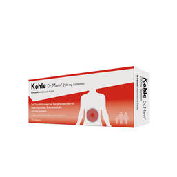 Abbildung: Kohle Dr. Mann 250 mg Tabletten Tabletten, 20 St PZN 15403005