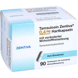 Abbildung: Tamsulosin Zentiva 0,4 mg Hartk.verä.Wst.-Frs. 90 St, Hartkapseln mit veränderter Wirkstofffreisetzung PZN 15403181