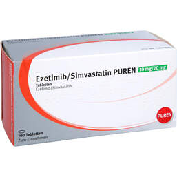 Abbildung: Ezetimib / Simvastatin Puren 10 mg / 20 mg Tabletten 100 St, Tabletten PZN 15416462