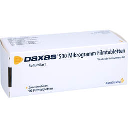 Abbildung: Daxas 500 µg Filmtabletten 90 St, Filmtabletten PZN 15417119