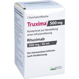Abbildung: Truxima 500 mg Konzentrat zur Herstellung einer Infusionslösung 1 St, Infusionslösungskonzentrat PZN 15421351