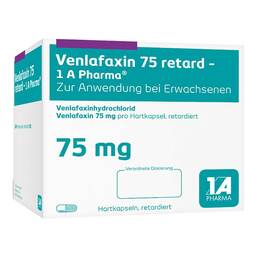 Abbildung: Venlafaxin-1A Pharma 75 mg Hartkapseln retard 100 St, Retard-Kapseln PZN 15423953