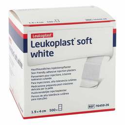 Abbildung: Leukoplast soft white Injektion - Pflaster Strips 19x40 mm 500 St, Pflaster PZN 15424102