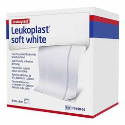 Abbildung: Leukoplast soft white Pflaster 8 cmx5 m Rolle 1 St, Pflaster PZN 15424131