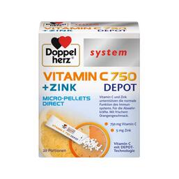 Abbildung: Doppelherz Vitamin C 750 Depot system Pellets Pellets, 20 St PZN 15425426