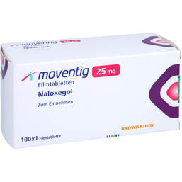 Abbildung: Moventig 25 mg Filmtabletten 100 St, Filmtabletten PZN 15426319