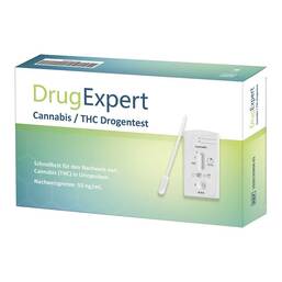 Abbildung: DrugExpert Cannabis / THC Drogentest 50 ng/ml Testkassette 1 St, Test PZN 15426584