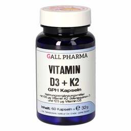 Abbildung: Vitamin D3 + K2 GPH Kapseln 60 St, Kapseln PZN 15427313