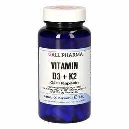 Abbildung: Vitamin D3 + K2 GPH Kapseln 90 St, Kapseln PZN 15427336
