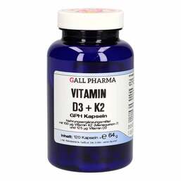 Abbildung: Vitamin D3 + K2 GPH Kapseln 120 St, Kapseln PZN 15427365