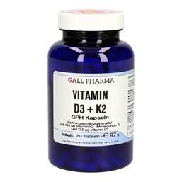 Abbildung: Vitamin D3 + K2 GPH Kapseln 180 St, Kapseln PZN 15427371