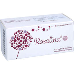 Abbildung: Rosalina 20 0,02 mg / 0,1 mg Filmtabletten 126 St, Filmtabletten PZN 15432107
