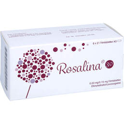 Abbildung: Rosalina 30 0,03 mg / 0,15 mg Filmtabletten 126 St, Filmtabletten PZN 15432159